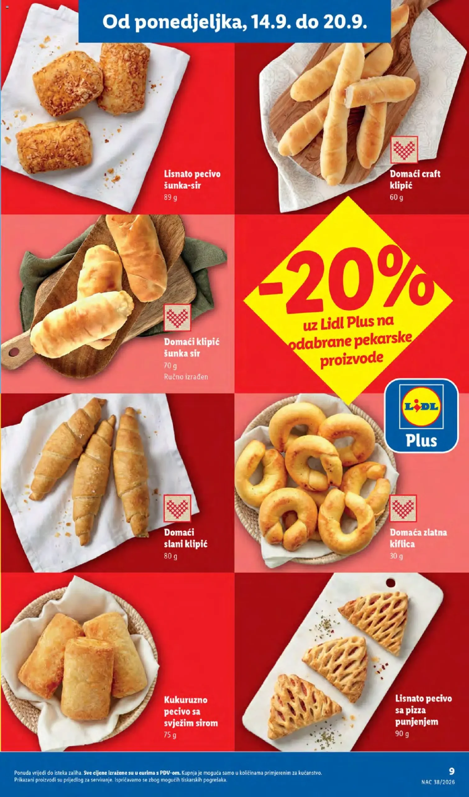 Lidl katalog akcija strana 9 – vrijedi od 14.9. do 20.9.2026.