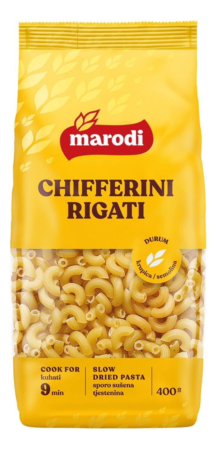 Marodi Tjestenina Pužići Srednji Chifferi Rigati 0.400 kg