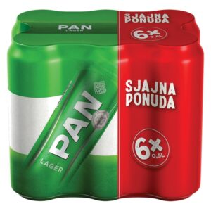 Pivo Pan Lager 6x0.5L 3.000 L