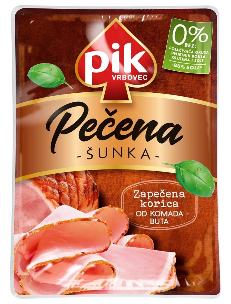 PIK Vrbovec Pečena šunka narezak 0.125 kg