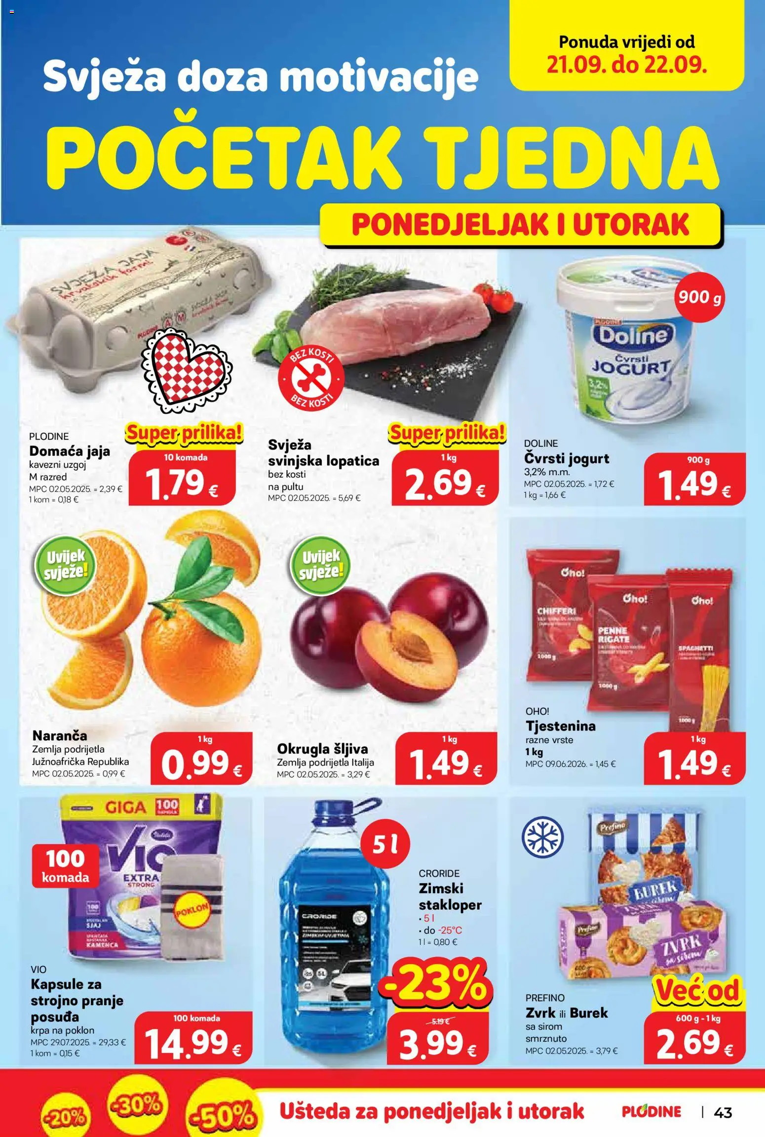 Plodine katalog akcija strana 43 – vrijedi od 16.9. do 22.9.2026.