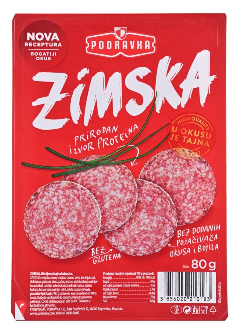 Podravka Zimska salama narezak 0.080 kg