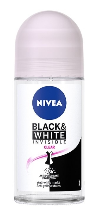 Nivea Deo Roll On Invisible Black & White Clear za žene 0.050 L
