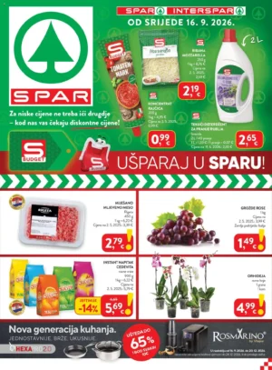 Spar katalog Od srijede 16.9. – 22.9.2026.