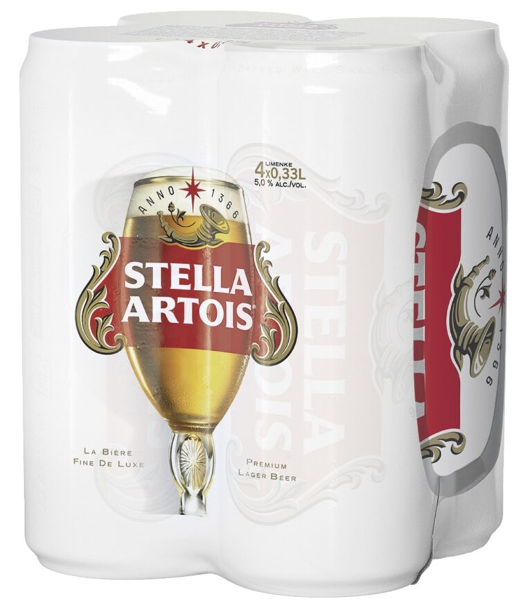 Stella Artois Pivo 4x0.33L Limenka 1.320 L
