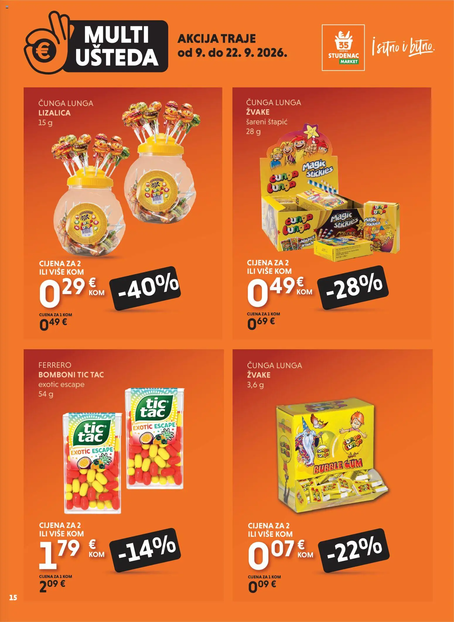 Studenac katalog akcija strana 15 – vrijedi od 9.9. do 22.9.2026.