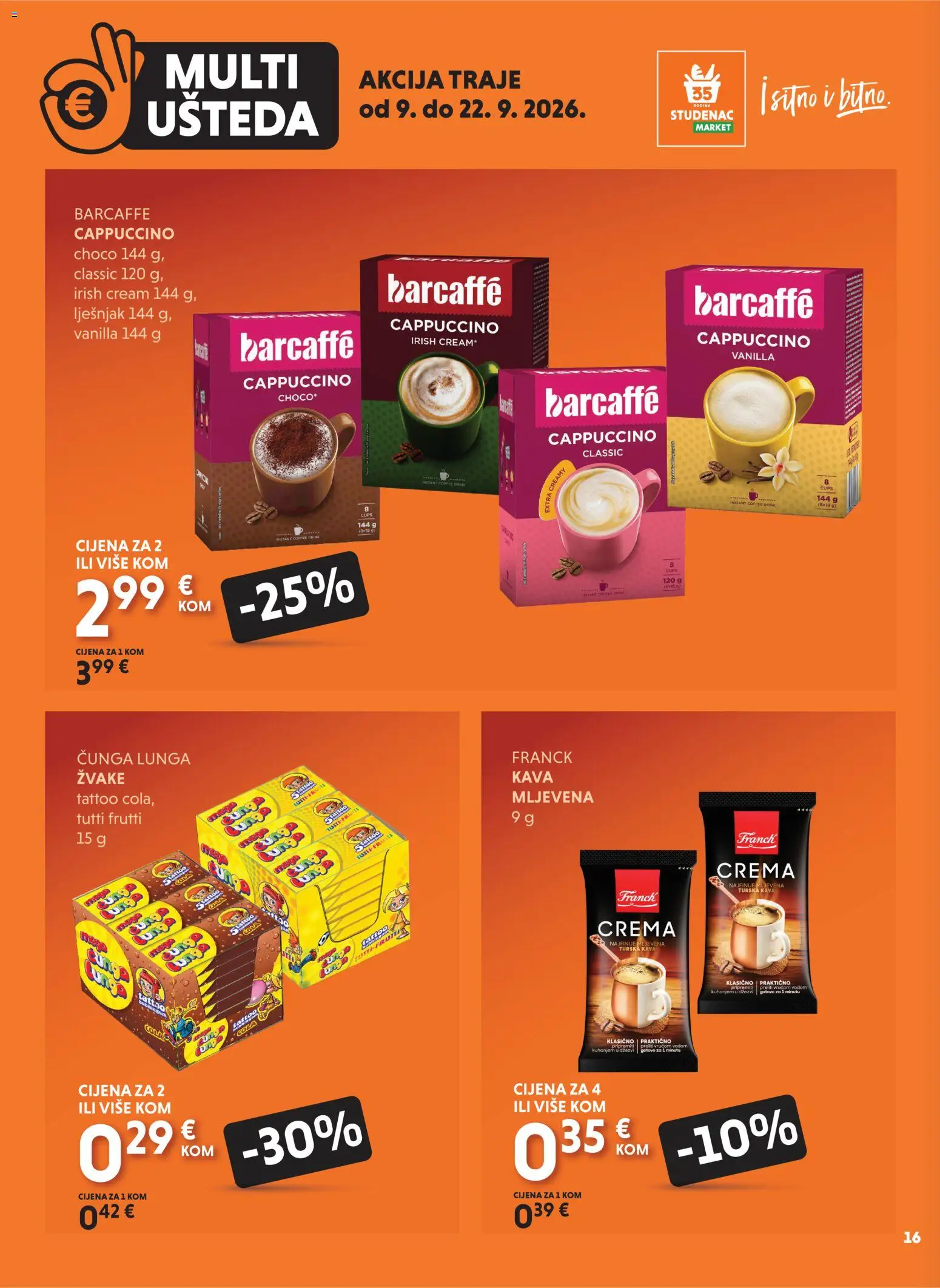 Studenac katalog akcija strana 16 – vrijedi od 9.9. do 22.9.2026.