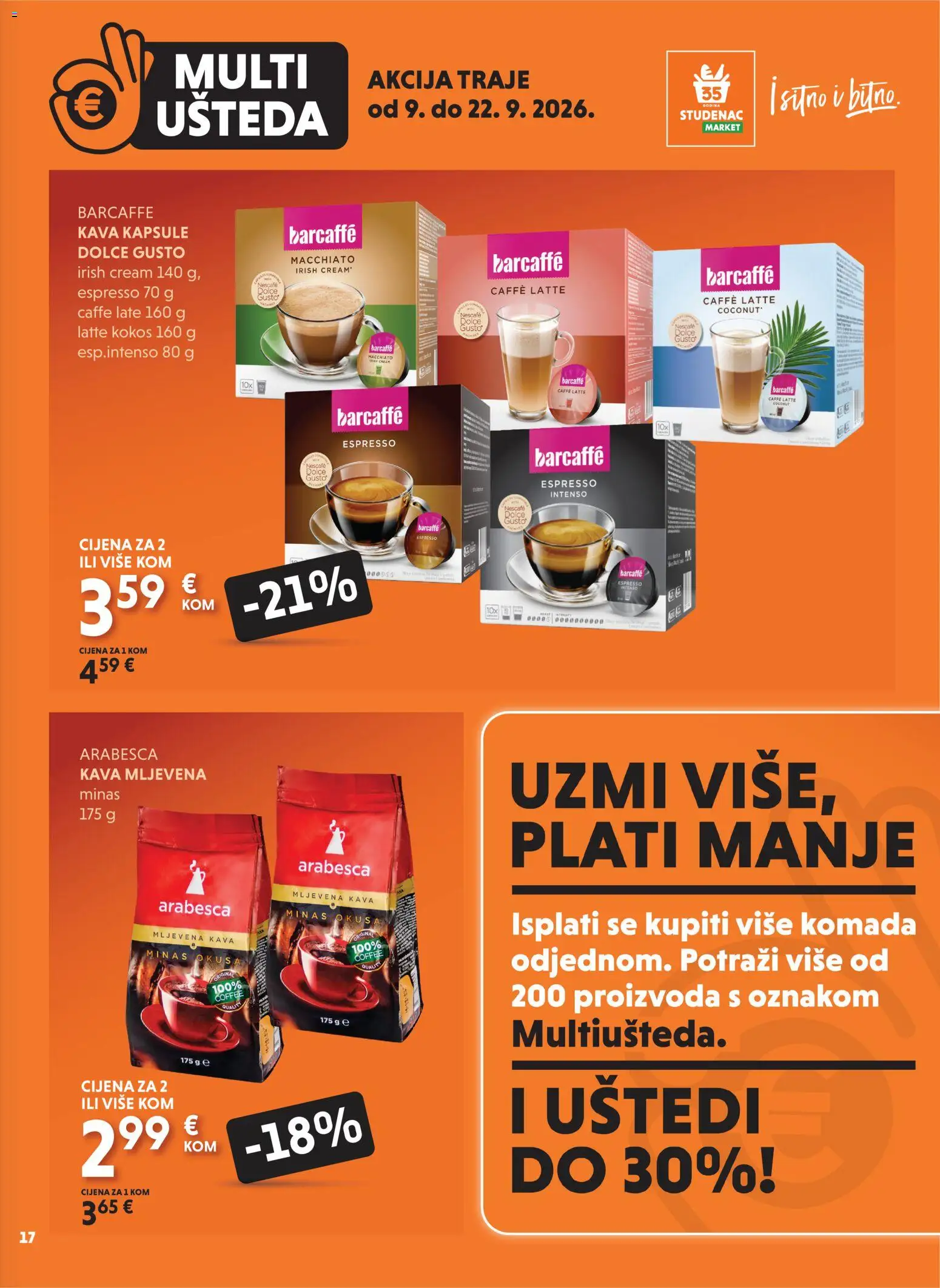 Studenac katalog akcija strana 17 – vrijedi od 9.9. do 22.9.2026.