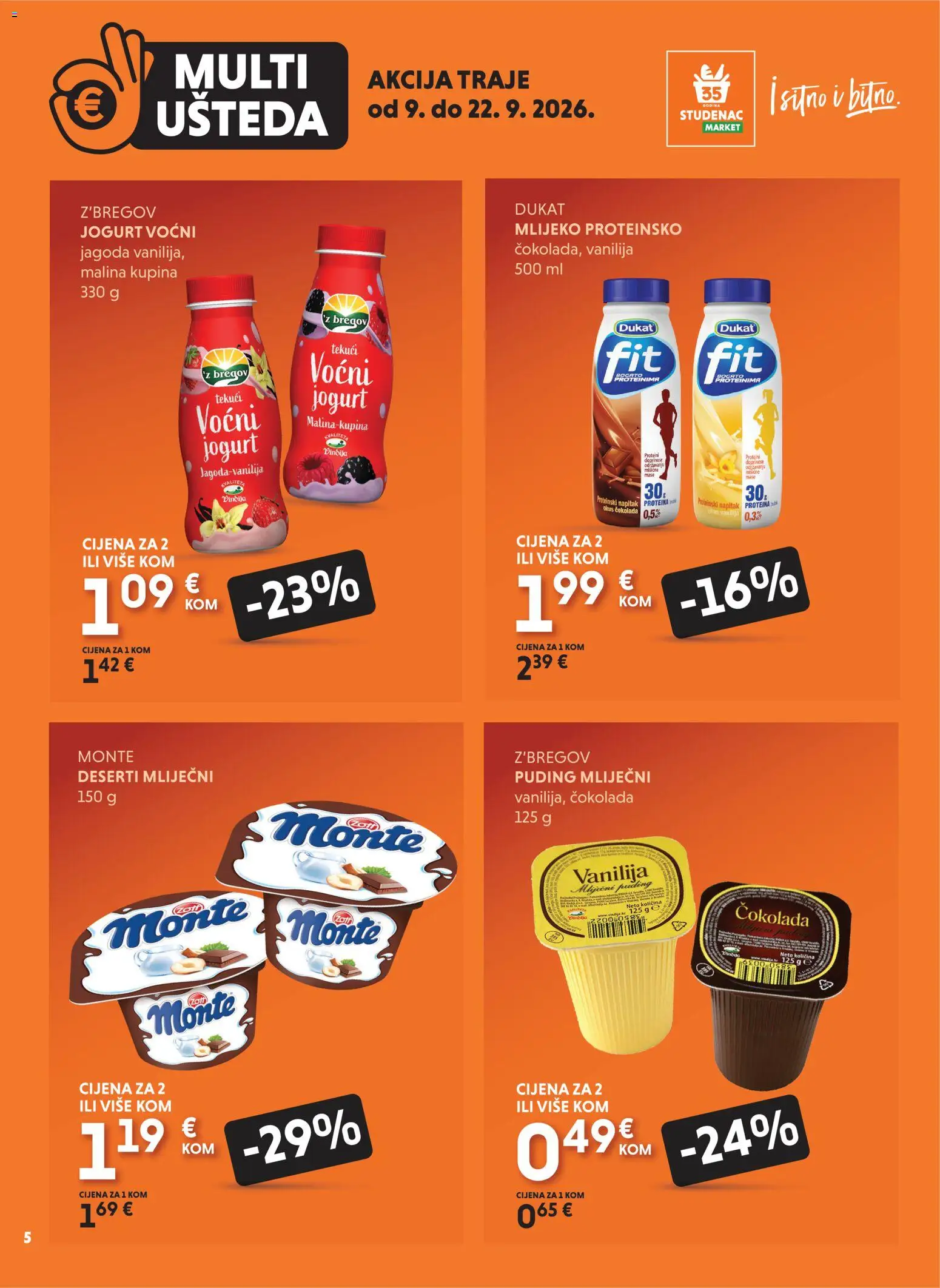 Studenac katalog akcija strana 5 – vrijedi od 9.9. do 22.9.2026.