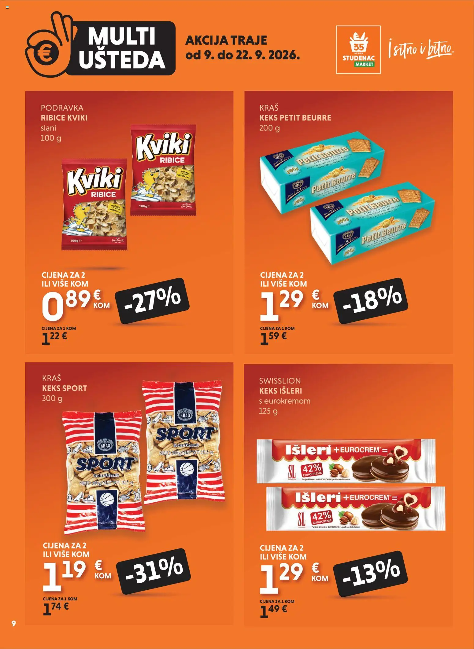 Studenac katalog akcija strana 9 – vrijedi od 9.9. do 22.9.2026.