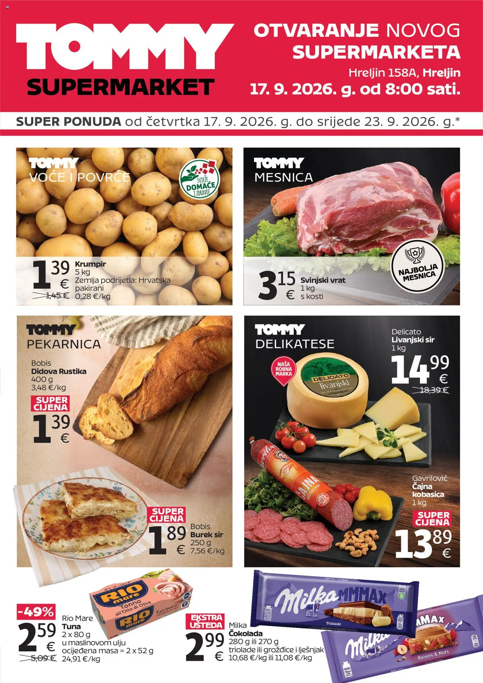Tommy katalog akcija strana 1 – vrijedi od 17.9. do 23.9.2026.