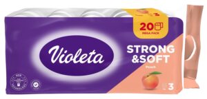Toaletni papir Violeta Strong & Soft Breskva 3-slojni 20/1 20.000 kom