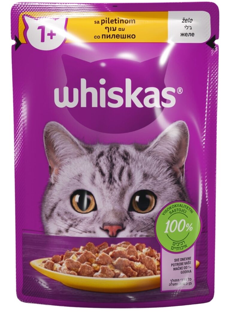 Whiskas 1+ Piletina u Želeu 0.085 kg