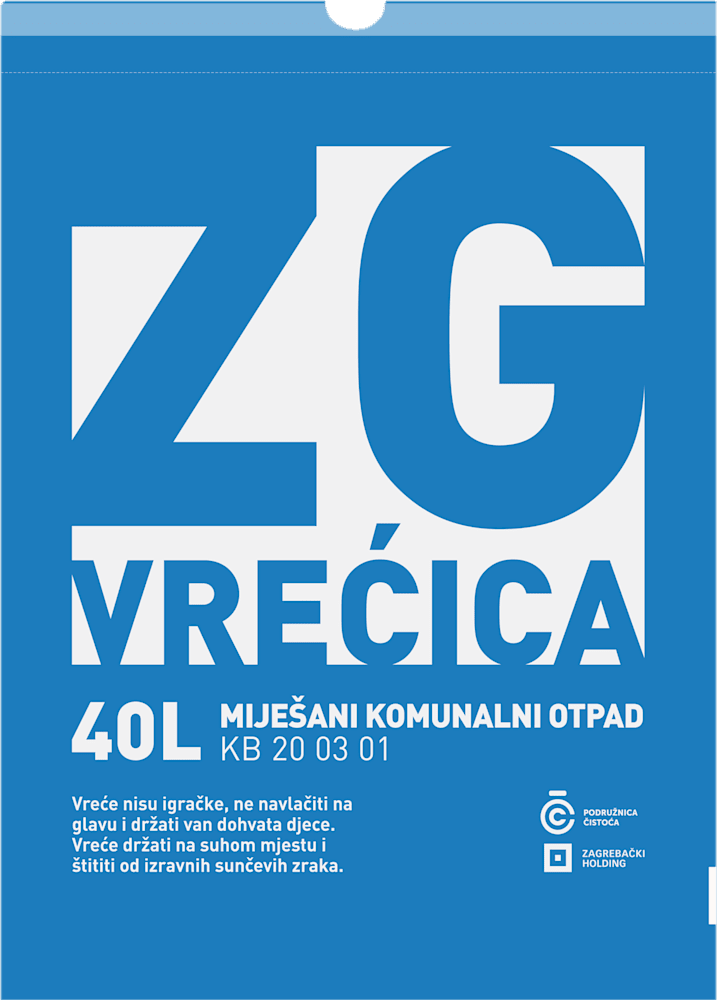 Zagrebački Holding ZG Vrećice za smeće 40 L 10.000 kom