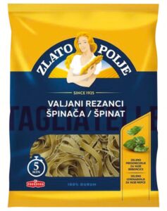 Zlato Polje Tjestenina valjani rezanci sa špinatom 0.400 kg
