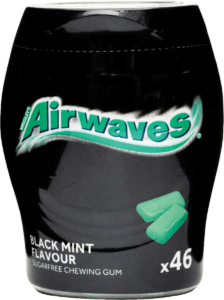 Žvakaće gume Airwaves Blackmint bočica 0.064 kg