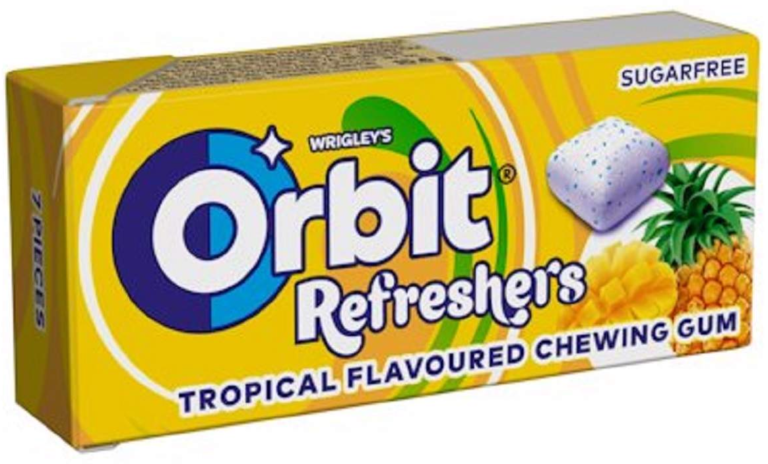 Žvakaća guma Orbit Refreshers Tropical Dražeje 0.016 kg